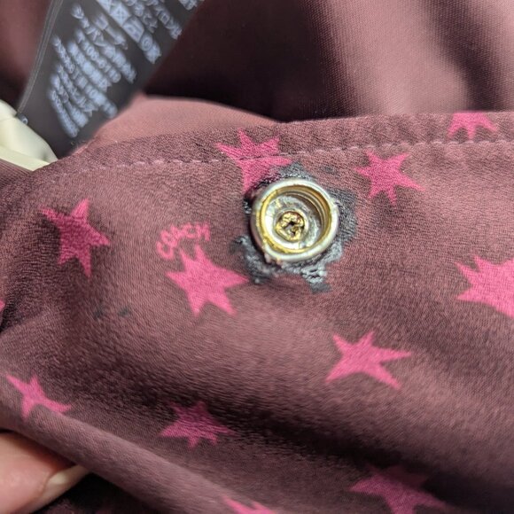 Coach Reversible Cloud Souvenir Jacket Snap Button Closure Women's Size Medium - Picture 13 of 16